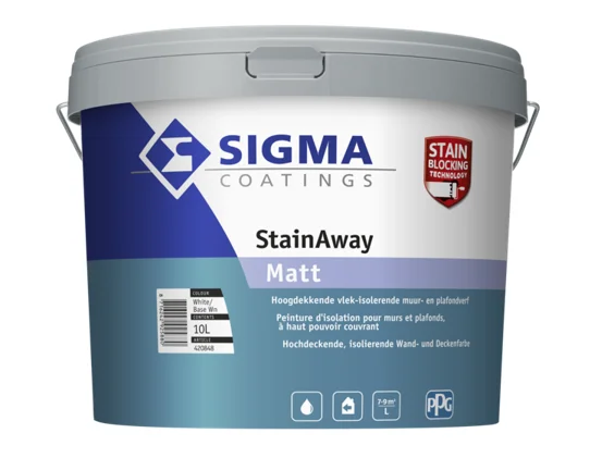 Stainaway Matt | Isolerende Muurverf en Plafondverf | 10 LTR | Wit