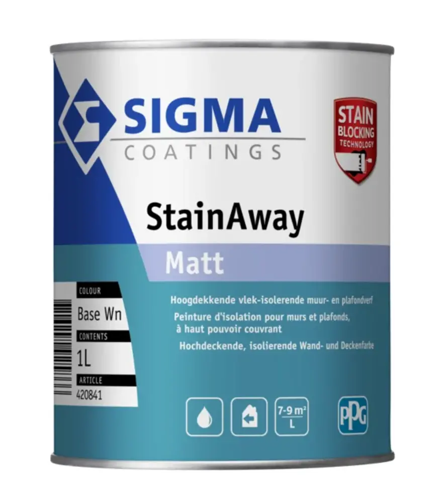 Sigma Stainaway Matt | Isolerende Muurverf en Plafondverf Sigma Stainaway Matt | Isolerende Muurverf en Plafondverf