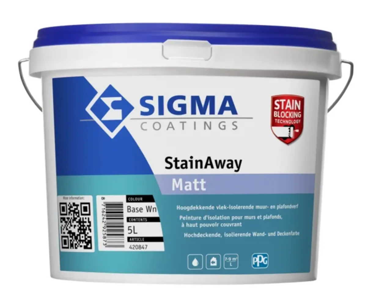 Sigma Stainaway Matt | Isolerende Muurverf en Plafondverf Sigma Stainaway Matt | Isolerende Muurverf en Plafondverf