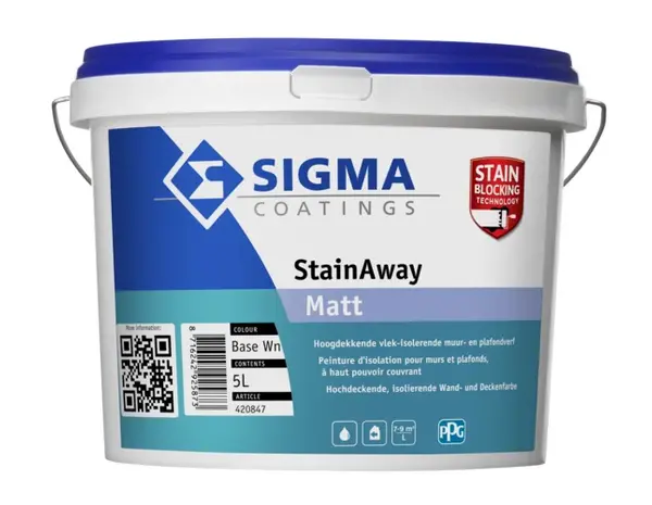 Sigma Stainaway Matt | Isolerende Muurverf en Plafondverf Sigma Stainaway Matt | Isolerende Muurverf en Plafondverf