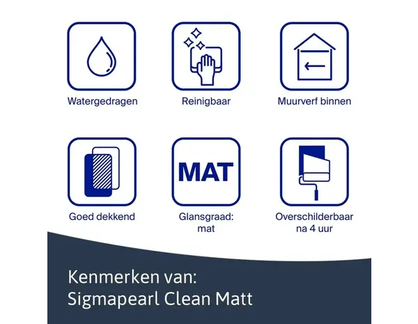 Sigma Pearl Clean Matt | Reinigbare Matte Muurverf Sigma Pearl Clean Matt | Reinigbare Matte Muurverf