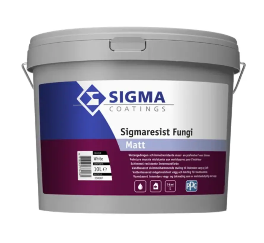 Sigma Sigmaresist Fungi Matt | Matte Schimmelwerende Muurverf - 2,5 LTR 