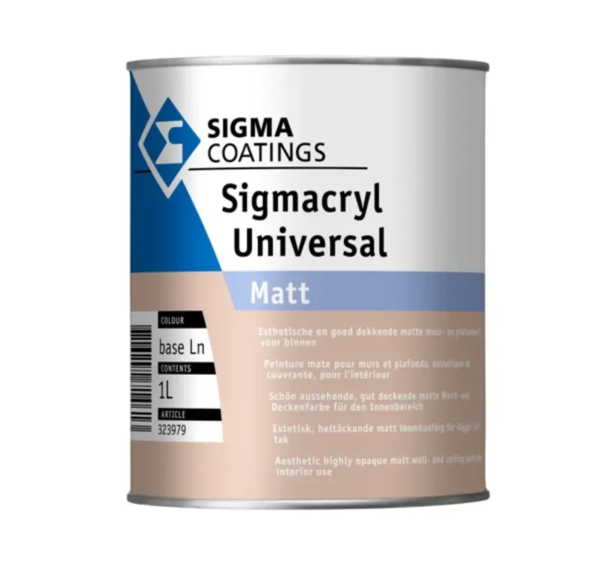 Sigma Sigmacryl Universal Matt | Matte Muurverf - 10 LTR 