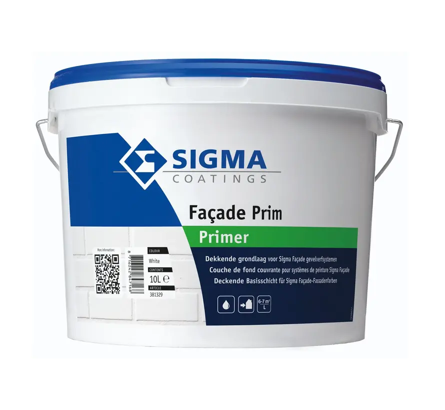 Sigma Facade Primer Aqua | Gevelprimer Buiten - 5 LTR 