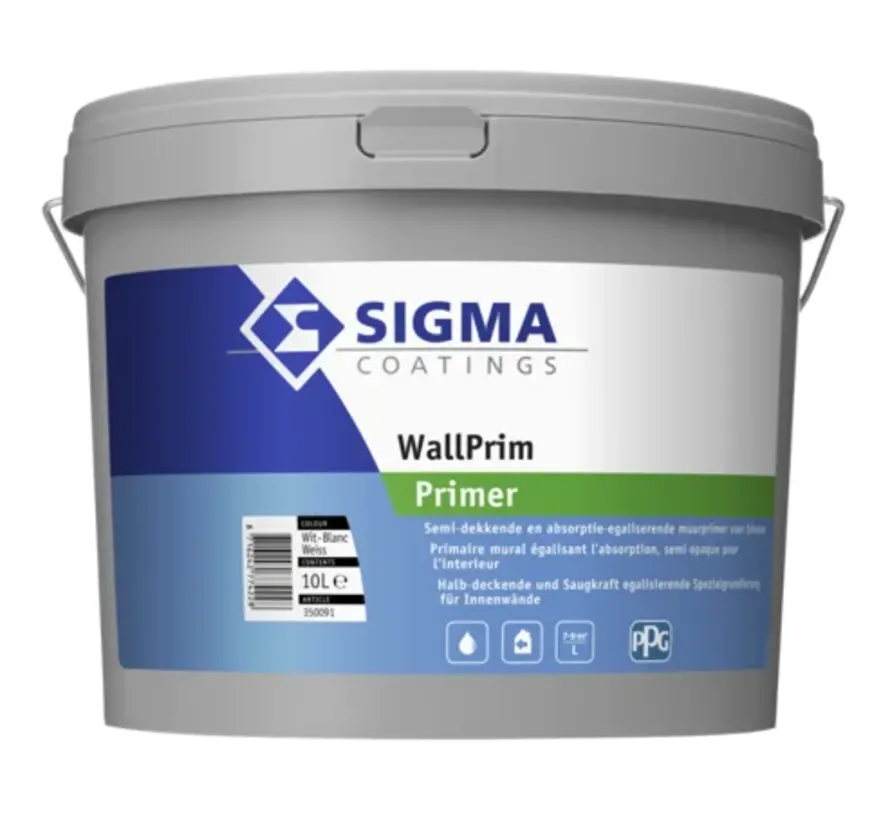Sigma WallPrim Primer | Muurverfprimer Binnen - 2,5 LTR 