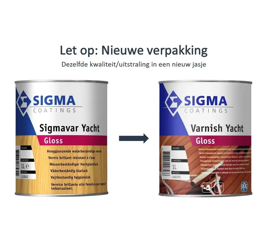 Sigma Sigmavar Yachtlak Gloss | Hoogglans Blanke Lak - 1 LTR 