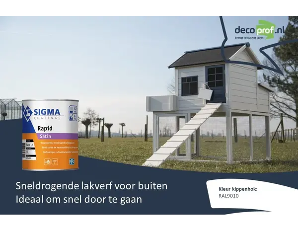 Sigma Rapid Satin | Sneldrogende Zijdeglans Lakverf Buiten Sigma Rapid Satin | Sneldrogende Zijdeglans Lakverf Buiten