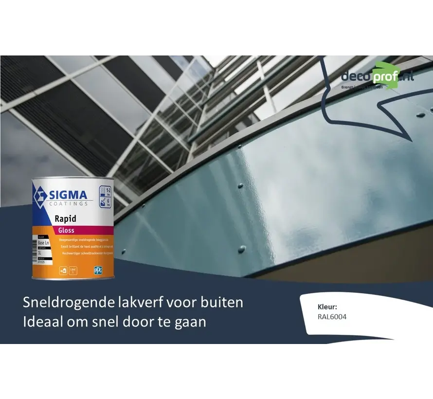 Sigma Rapid Gloss | Sneldrogende Hoogglans Lakverf Buiten - 1 LTR 