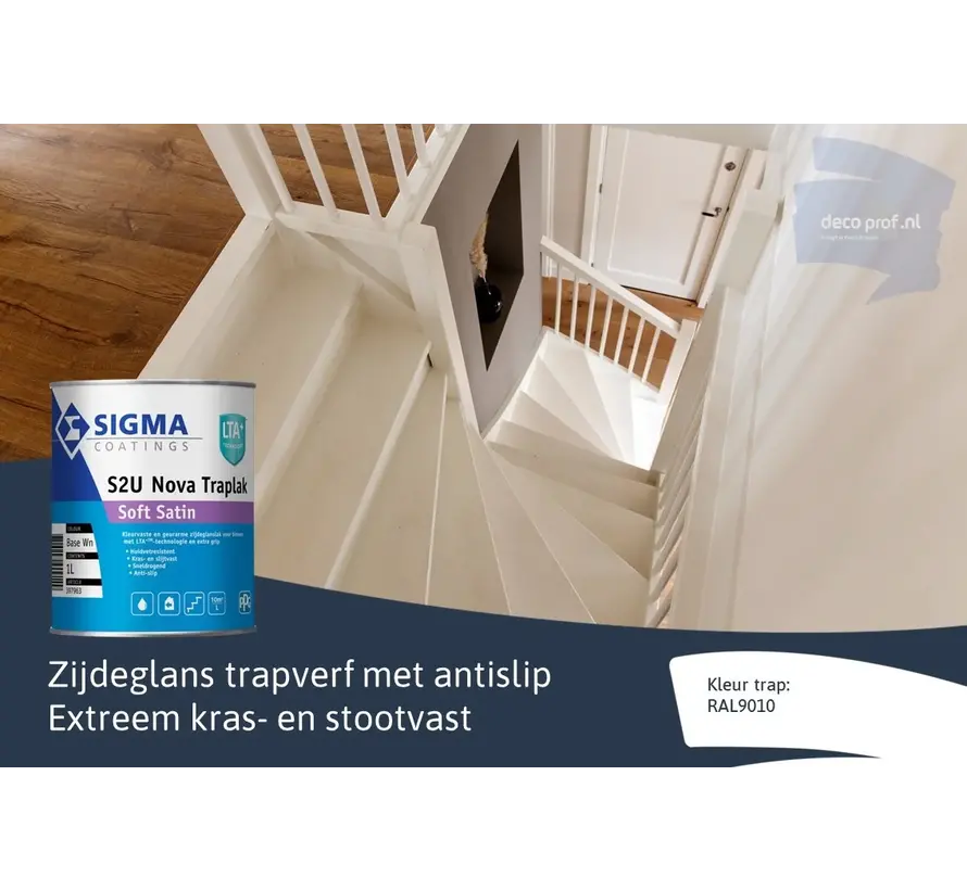 Sigma S2U Nova Traplak Soft Satin | Zijdeglans Anti-slip Trapverf - 500 ML 