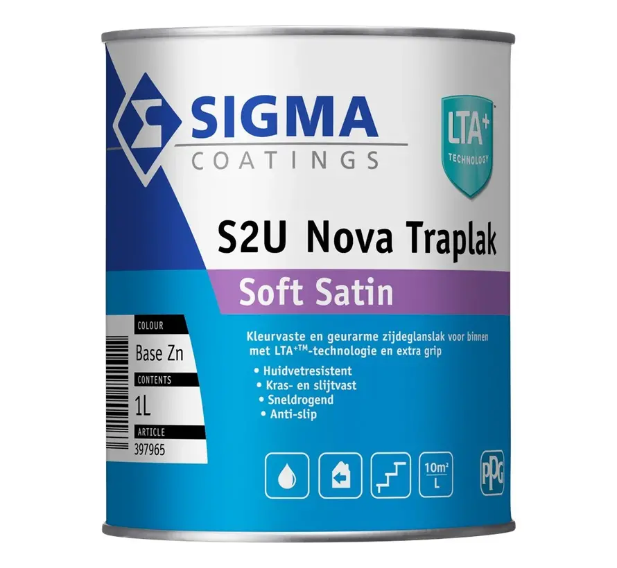 Sigma S2U Nova Traplak Soft Satin | Zijdeglans Anti-slip Trapverf - 500 ML 