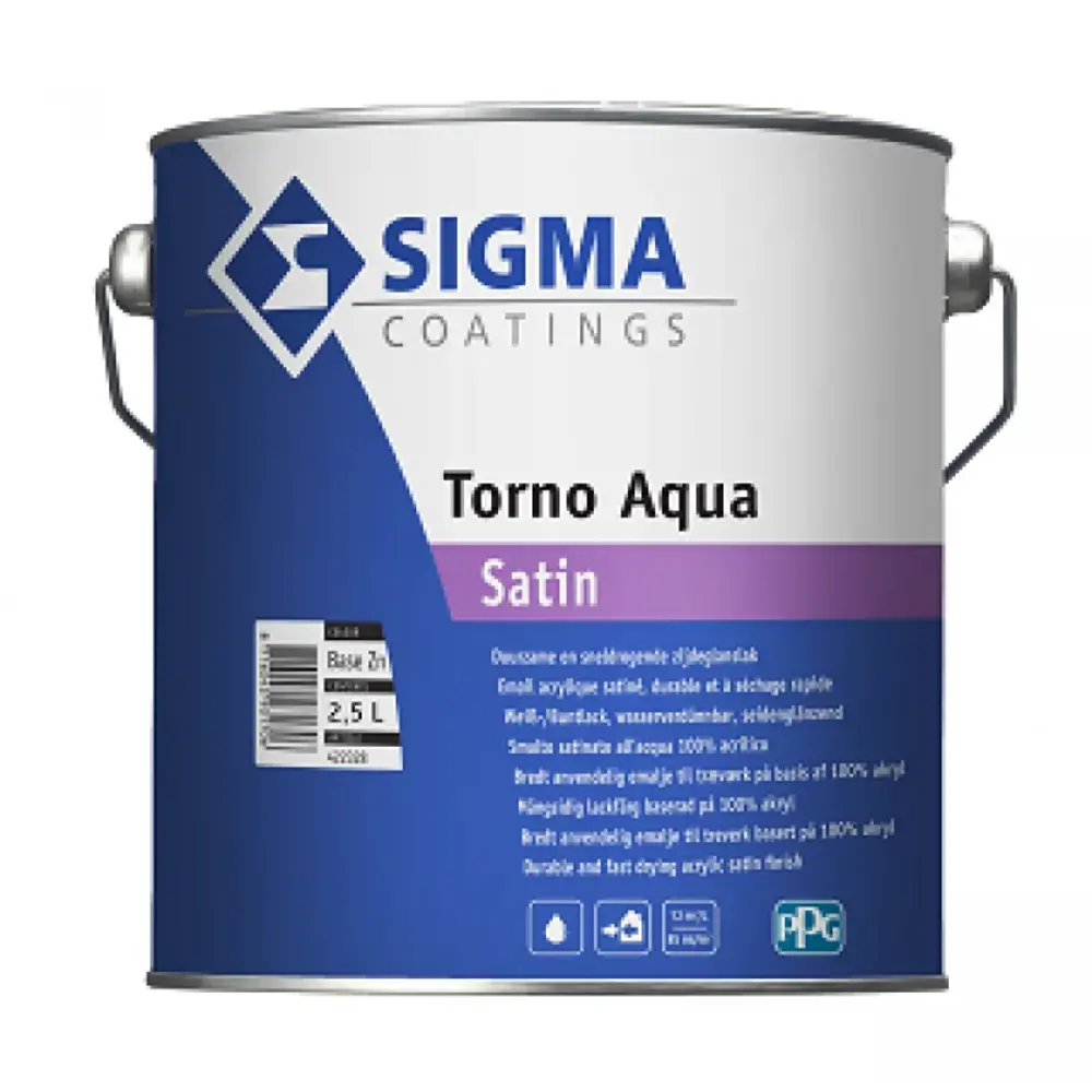 Sigma Torno Aqua Satin | Zijdeglans Lakverf Binnen & Buiten Sigma Torno Aqua Satin | Zijdeglans Lakverf Binnen & Buiten