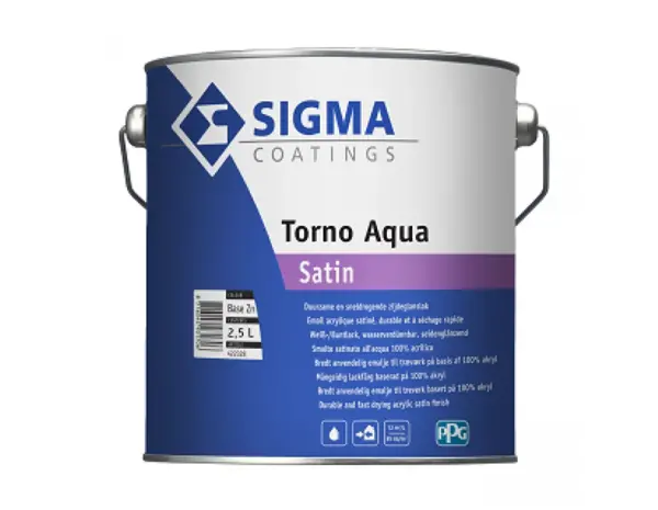 Sigma Torno Aqua Satin | Zijdeglans Lakverf Binnen & Buiten Sigma Torno Aqua Satin | Zijdeglans Lakverf Binnen & Buiten