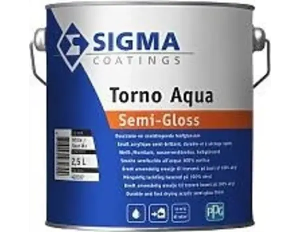 Sigma Torno Aqua Semi-Gloss | Halfglans Lakverf Binnen & Buiten Sigma Torno Aqua Semi-Gloss | Halfglans Lakverf Binnen & Buiten