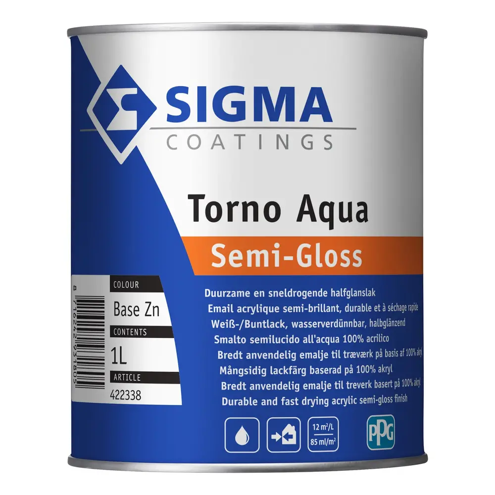 Sigma Torno Aqua Semi-Gloss | Halfglans Lakverf Binnen & Buiten Sigma Torno Aqua Semi-Gloss | Halfglans Lakverf Binnen & Buiten