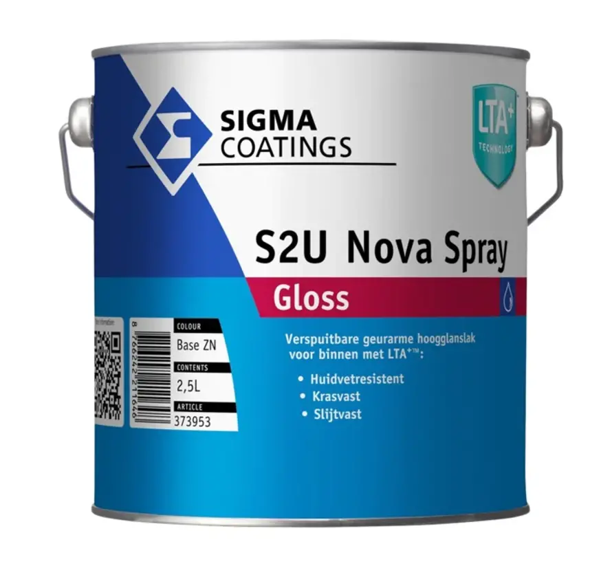 Sigma S2U Nova Spray Gloss | Verspuitbare Hoogglans Lakverf Binnen - 2,5 LTR 