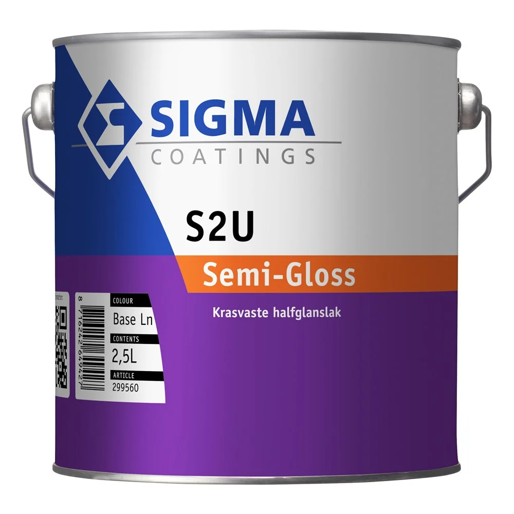 S2U Semi|Gloss | Halfglans Lakverf Buiten | 2,5 LTR | Wit