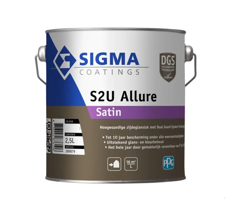 Sigma S2U Allure Satin | Zijdeglans Lakverf Buiten - 1 LTR 