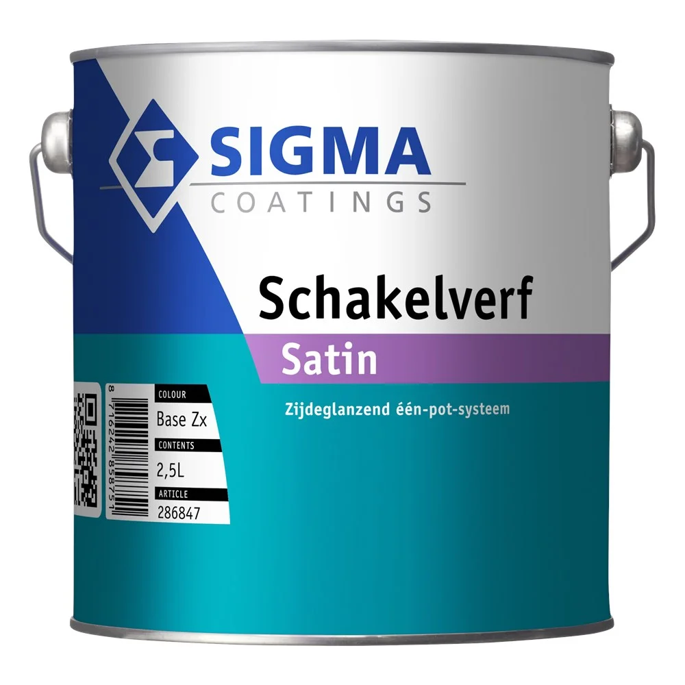 Schakelverf Satin | Zijdeglans Eén|pot|systeem | 2,5 LTR | Wit
