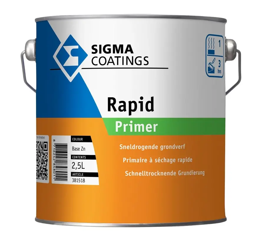 Sigma Rapid Primer | Sneldrogende Grondverf Buiten - 1 LTR 