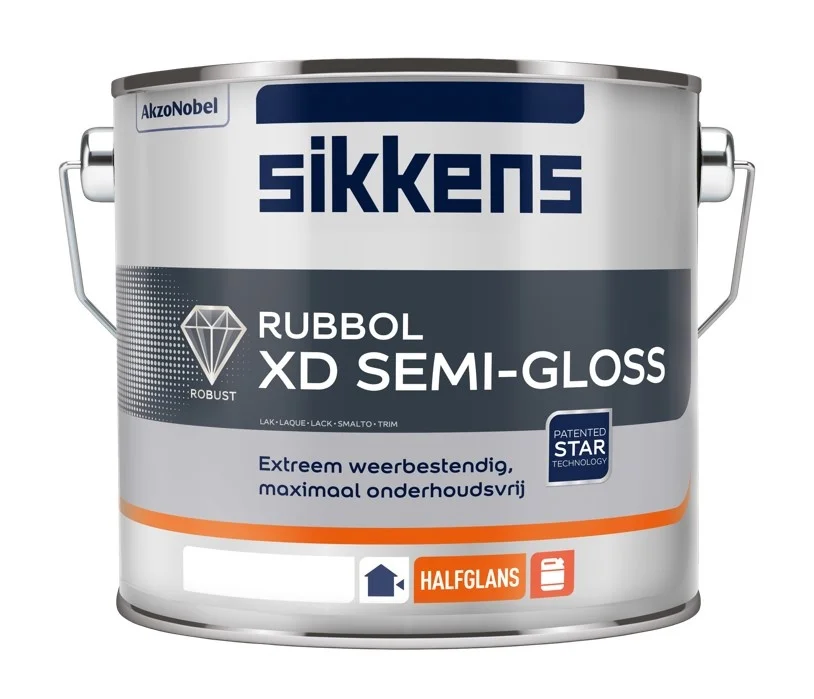 Rubbol XD Semi Gloss | Halfglans Lakverf Buiten | 2,5 LTR | Wit