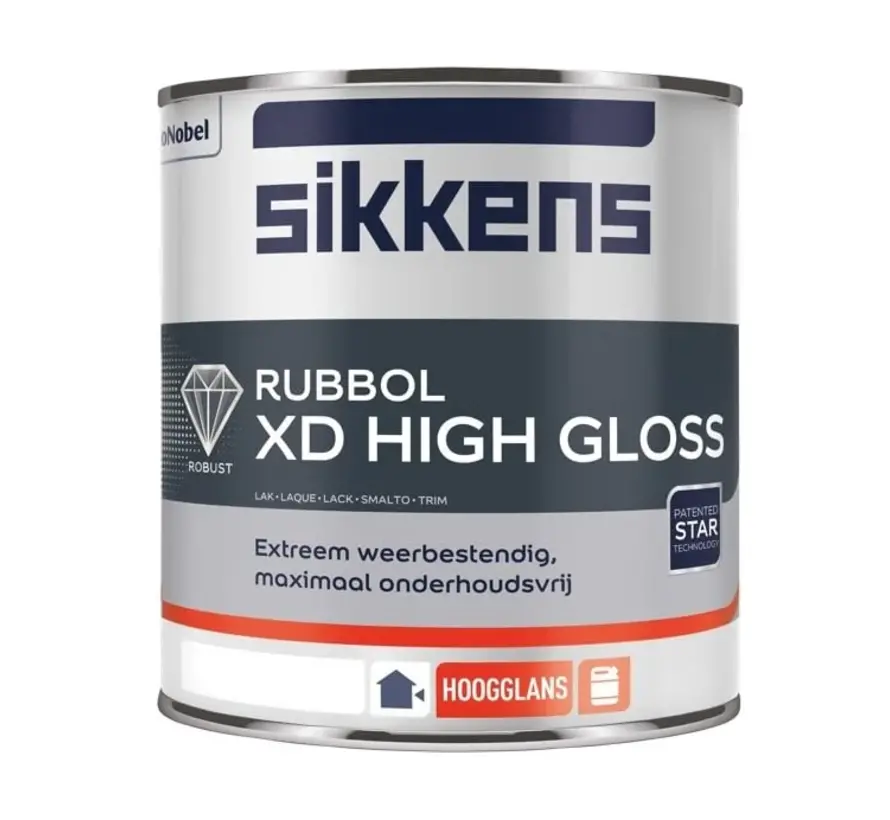 Sikkens Rubbol XD High Gloss | Hoogglans Lakverf Buiten - 1 LTR 