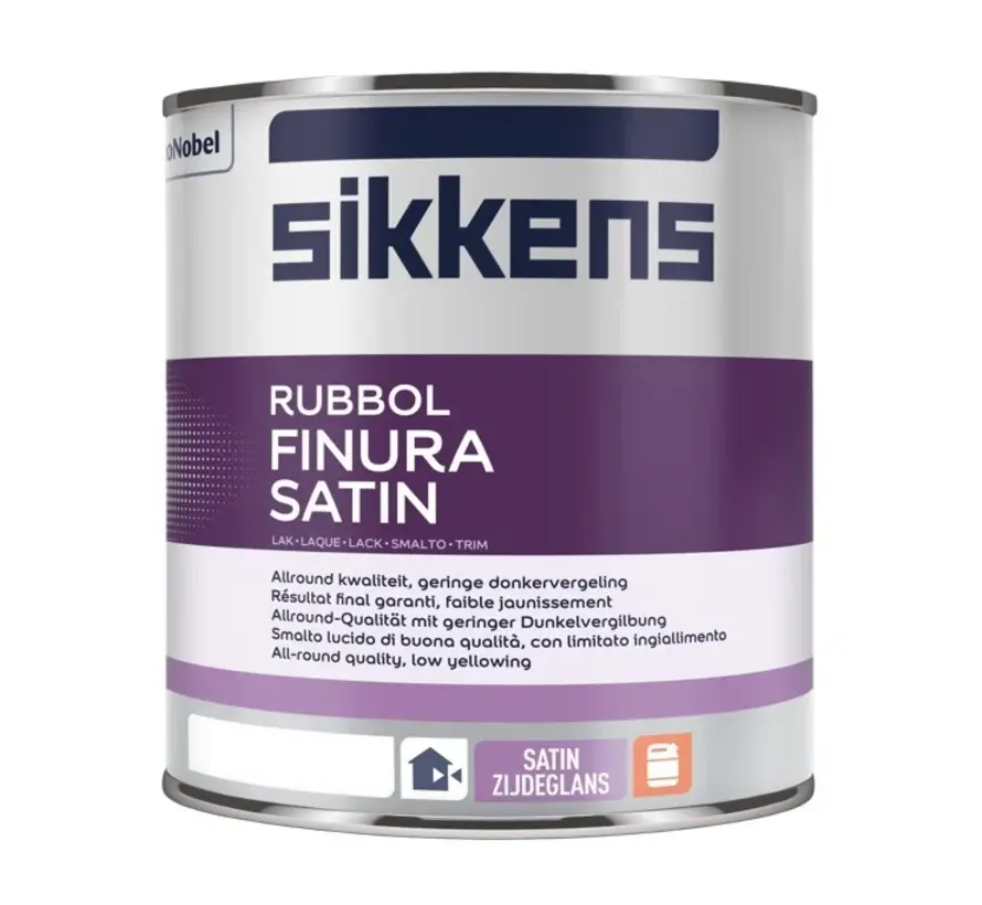 Sikkens Rubbol Finura Satin | Zijdeglans Lakverf Buiten - 500 ML 