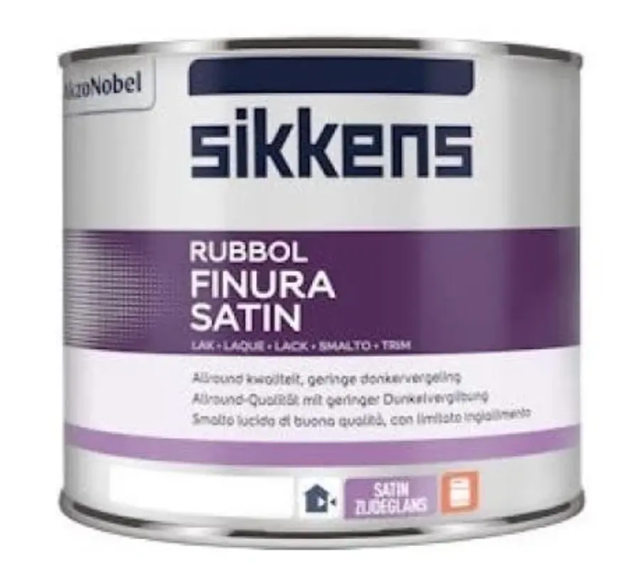 Sikkens Rubbol Finura Satin | Zijdeglans Lakverf Buiten - 500 ML 