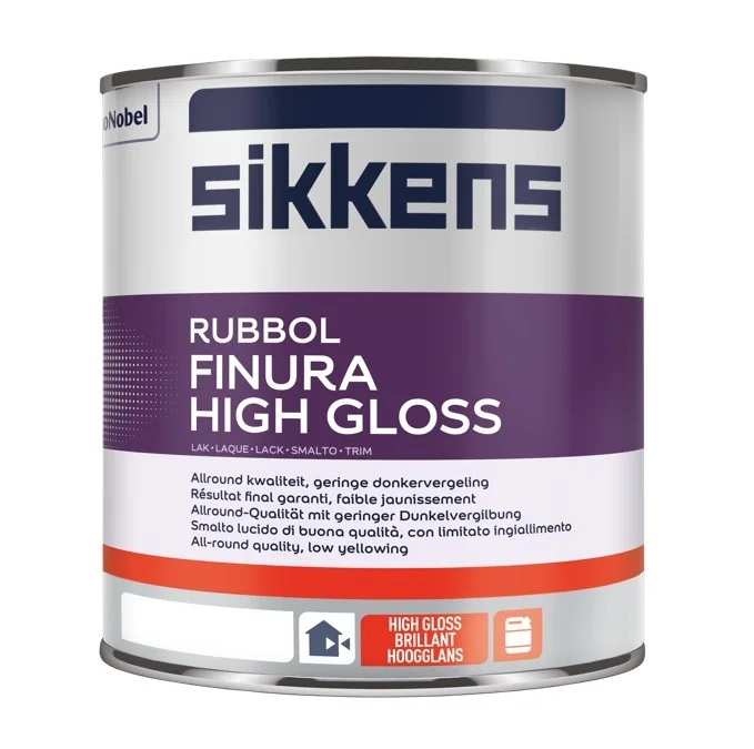 Rubbol Finura High Gloss | Hoogglans Lakverf Buiten | 1 LTR | Wit
