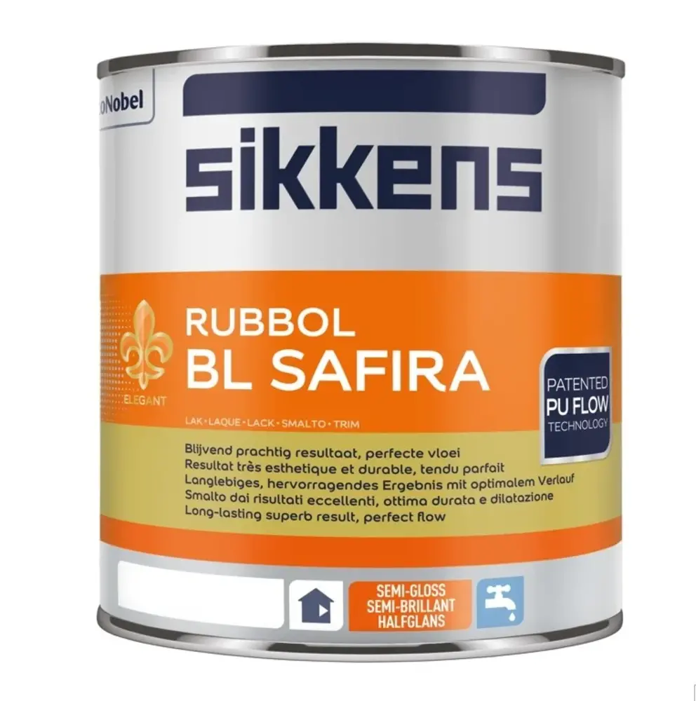 Sikkens Rubbol BL Safira | Halfglans Lakverf Binnen Sikkens Rubbol BL Safira | Halfglans Lakverf Binnen