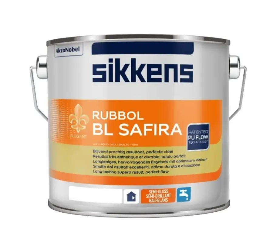 Sikkens Rubbol BL Safira | Halfglans Lakverf Binnen - 1 LTR 