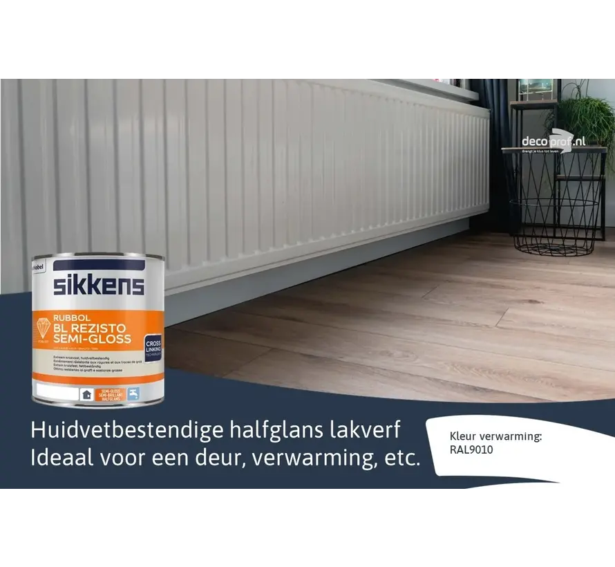 Sikkens Rubbol BL Rezisto Semi-Gloss | Halfglans Lakverf Binnen - 1 LTR 