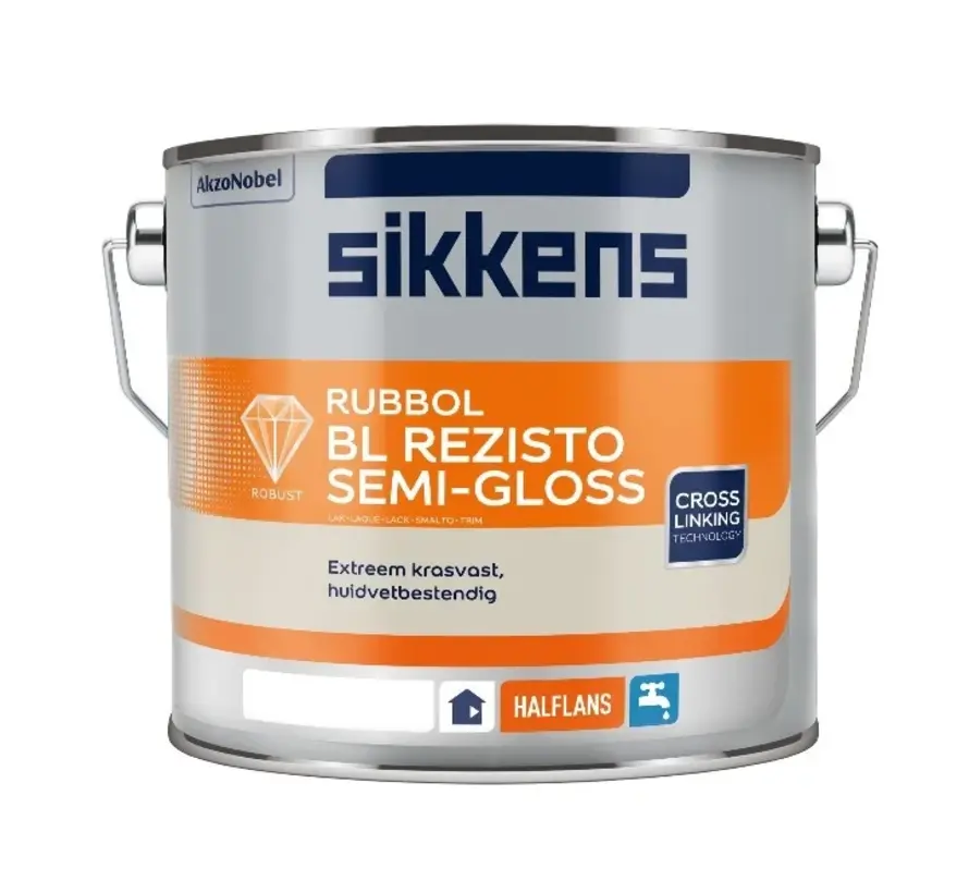 Sikkens Rubbol BL Rezisto Semi-Gloss | Halfglans Lakverf Binnen - 1 LTR 