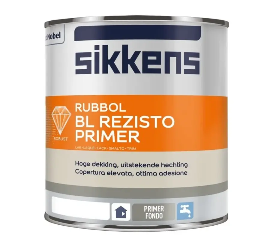 Sikkens Rubbol BL Rezisto Primer | Grondverf Binnen & Buiten - 1 LTR 