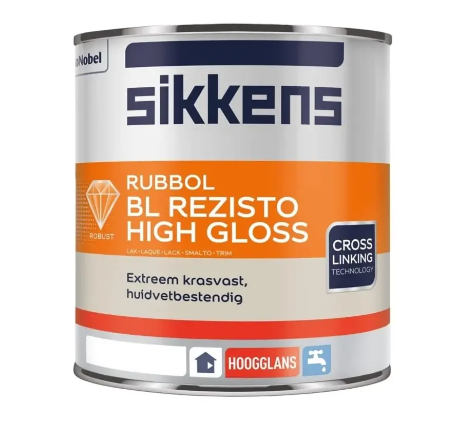 Sikkens Rubbol BL Rezisto High Gloss | Hoogglans Lakverf Binnen - 500 ML 