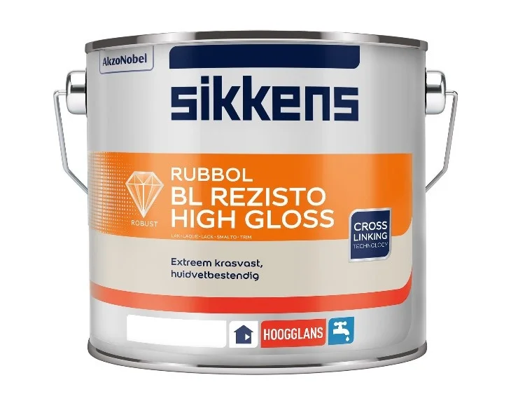 Rubbol BL Rezisto High Gloss | Hoogglans Lakverf Binnen | 2,5 LTR | Kleur