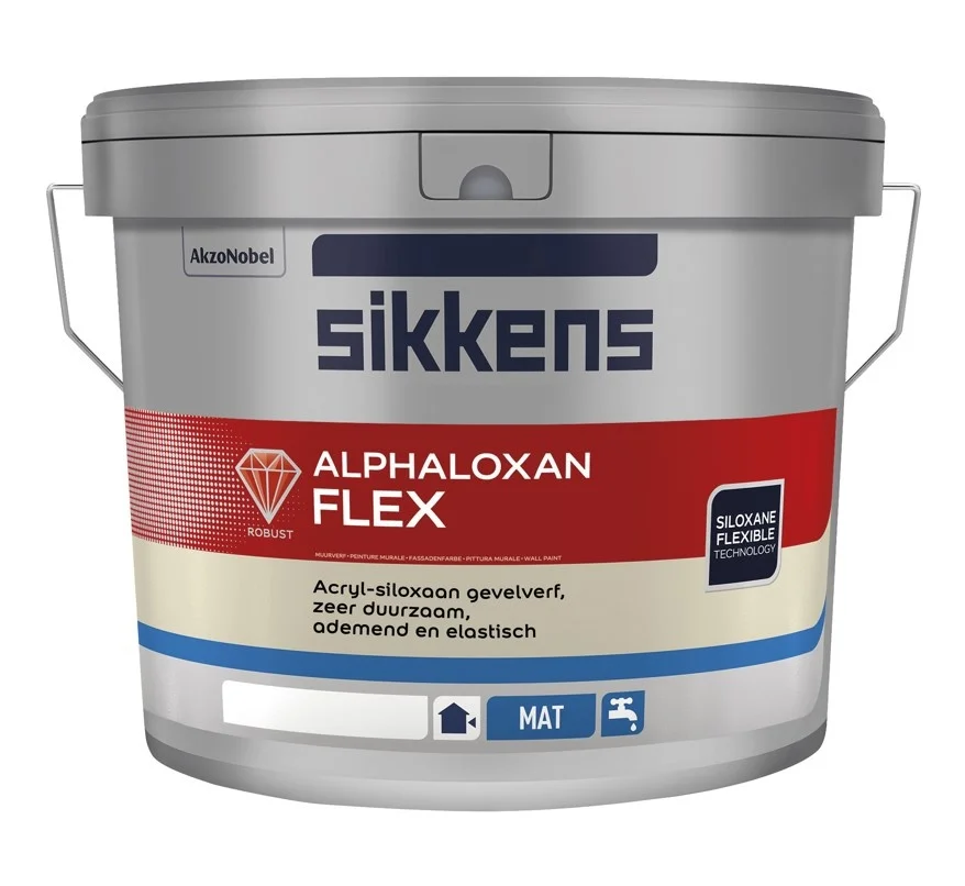 Alphaloxan Flex | Matte Gevelverf | 10 LTR | Donkere kleur