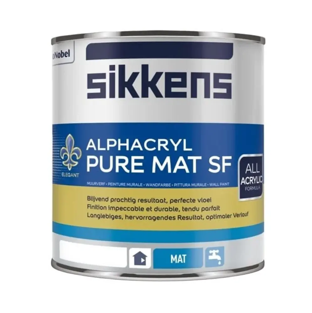 Sikkens Alphacryl Pure Mat SF | Matte Muurverf Sikkens Alphacryl Pure Mat SF | Matte Muurverf