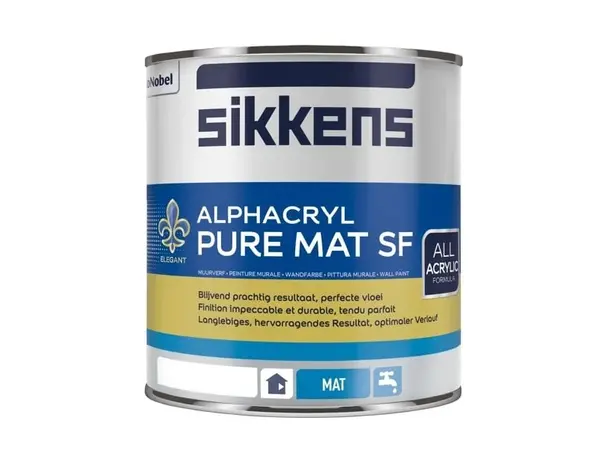 Sikkens Alphacryl Pure Mat SF | Matte Muurverf Sikkens Alphacryl Pure Mat SF | Matte Muurverf