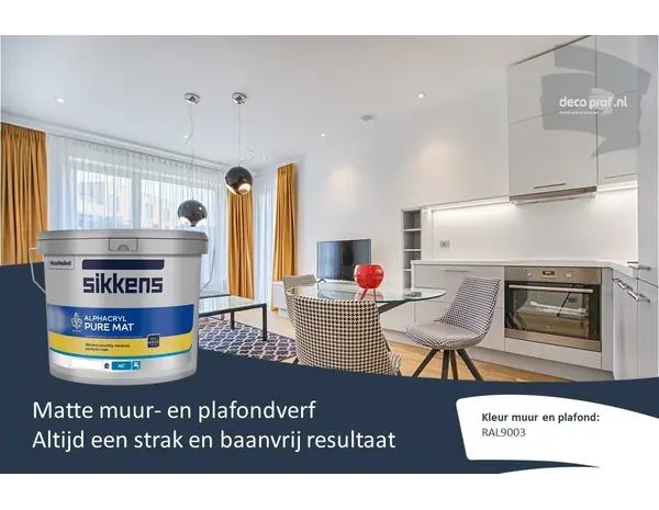 Sikkens Alphacryl Pure Mat SF | Matte Muurverf Sikkens Alphacryl Pure Mat SF | Matte Muurverf