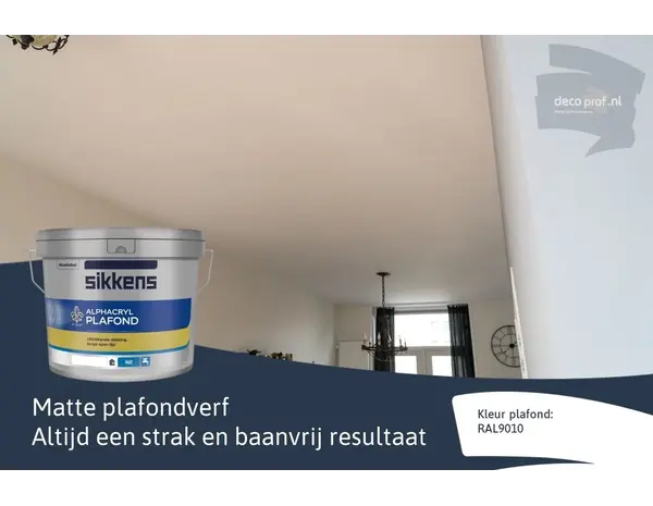 Sikkens Alphacryl Plafond | Matte Plafondverf Sikkens Alphacryl Plafond | Matte Plafondverf
