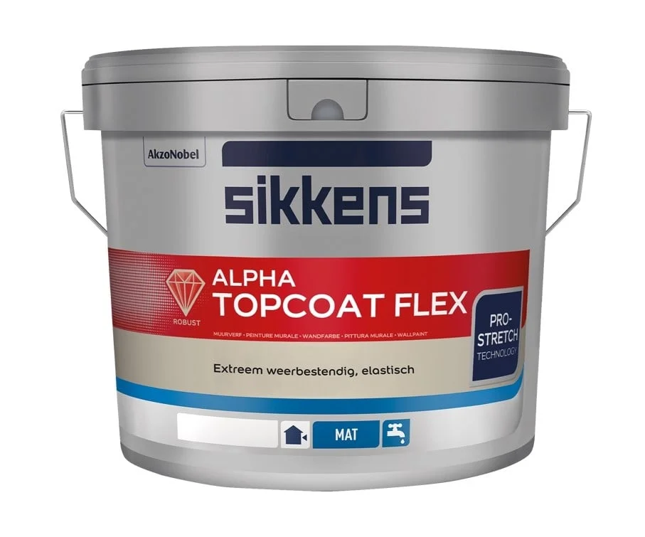 Alpha Topcoat Flex | Matte Gevelverf | 10 LTR | Lichte kleur