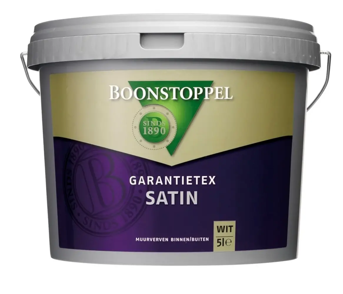 Boonstoppel Garantietex Satin | Zijdeglans Muurverf en Plafondverf Boonstoppel Garantietex Satin | Zijdeglans Muurverf en Plafondverf