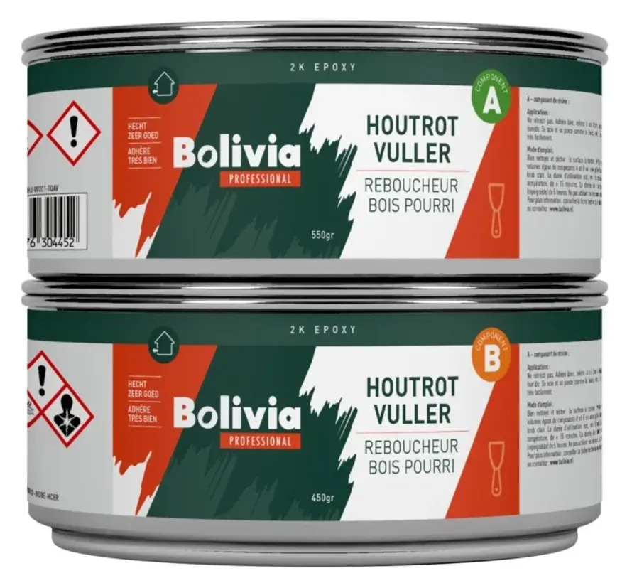 Bolivia Epoxy Houtrotvuller Set - 500 GR