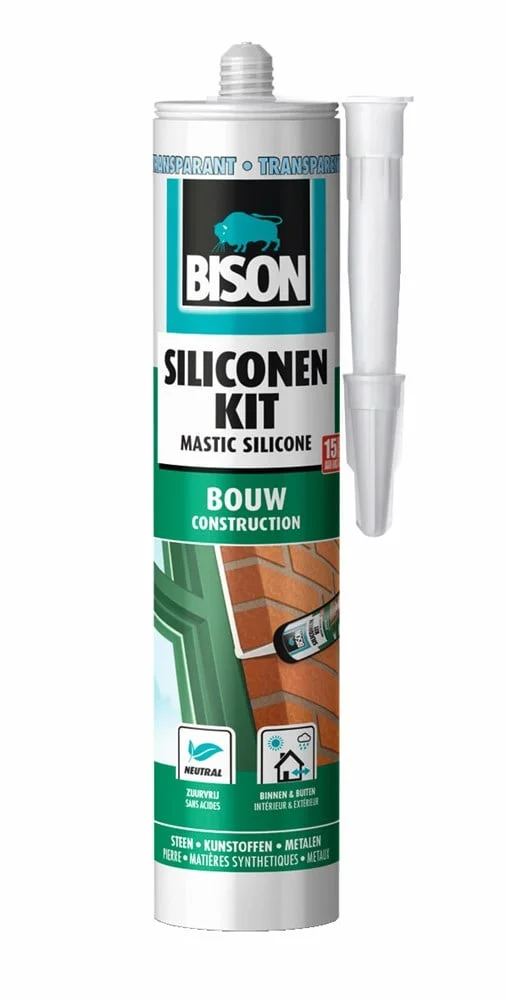 Bison siliconenkit bouw transparant koker 300 ml