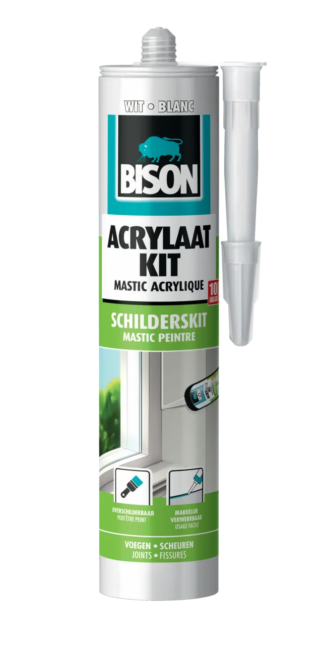 Bison acrylaatkit universeel wit koker 300 ml