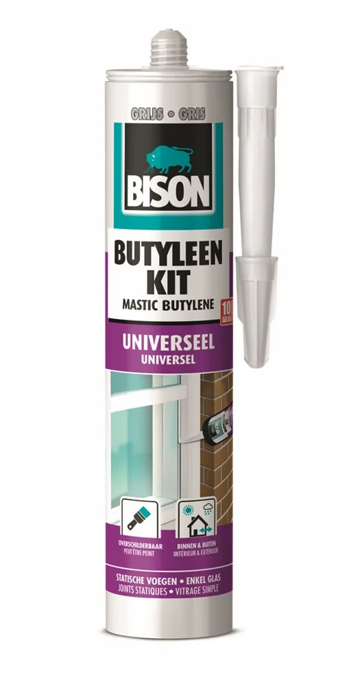 Bison Butyleenkit Grijs - 310 ml