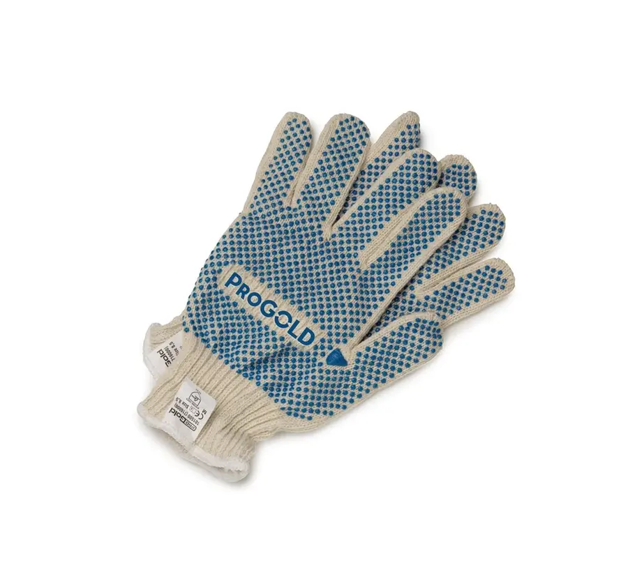 Progold Handschoen Katoen + Blauwe Nopjes - 1 Paar