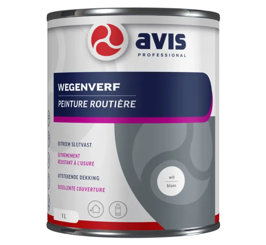 Avis Wegenverf Wit - 1 LTR