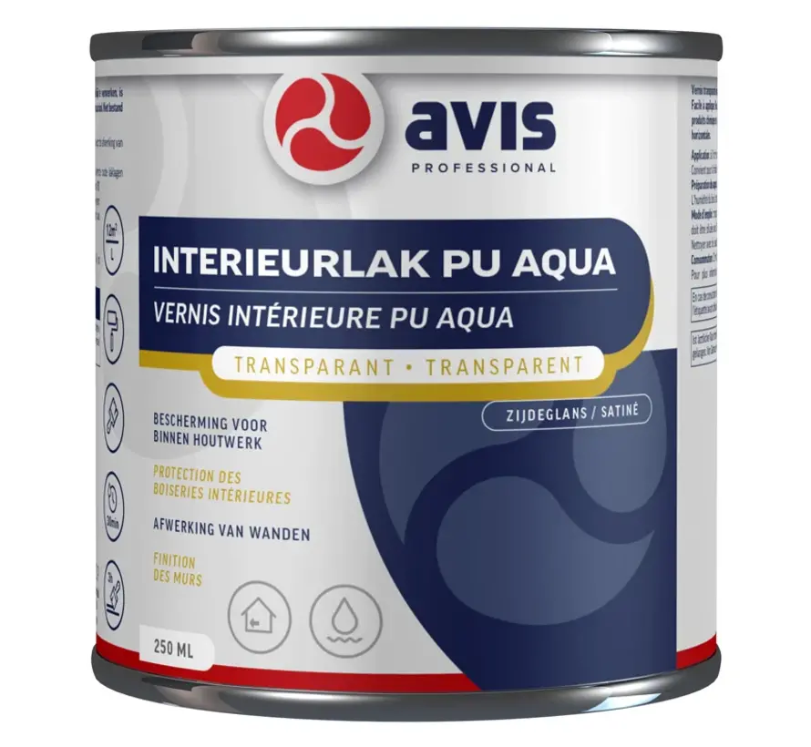 Avis Interieurlak PU Aqua Zijdeglans - 250 ML