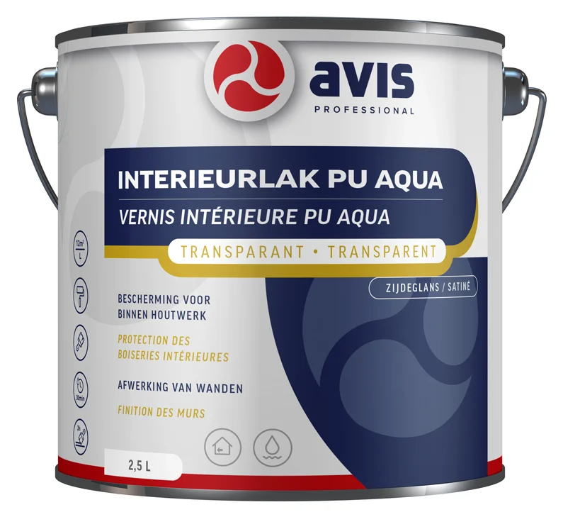 Interieurlak PU Aqua Zijdeglans | 2,5 LTR